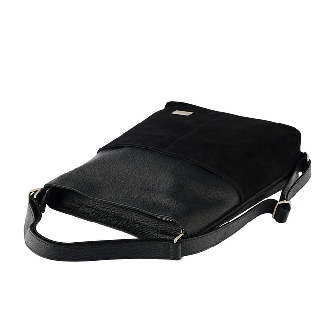 Batohová taška se semišem - černá