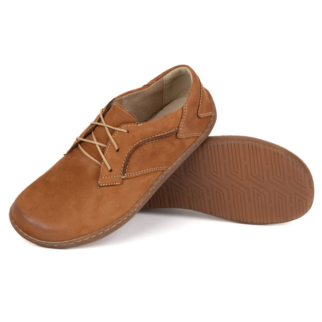 BAREFOOT Dámská minimalistická kožená obuv 1082 hnědý nubuk