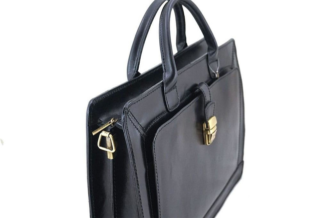 Pánská kožená aktovka model 385 - tmavě hnědá