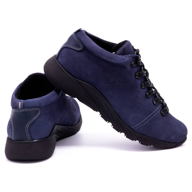 Dámská trekingová obuv kožená 674BB navy blue