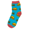 Dámské bavlněné barevné ponožky Burger Blue