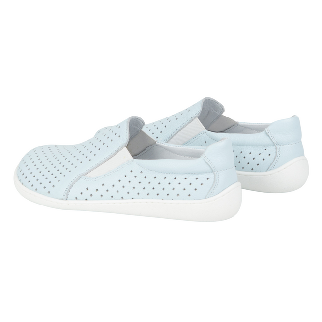 BAREFOOT Dámské minimalistické ažurové nazouváky 1308POL modré