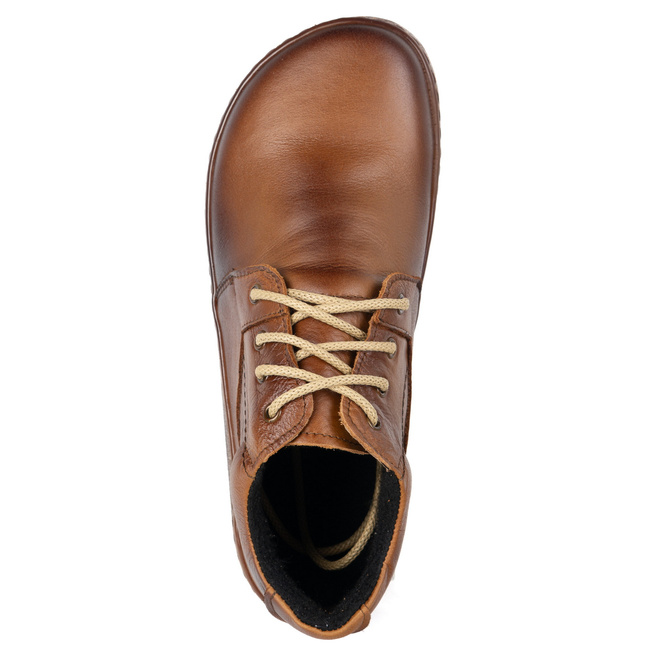 BAREFOOT Męskie buty ocieplane sznurowane minimalistyczne 116KZ jasny brąz