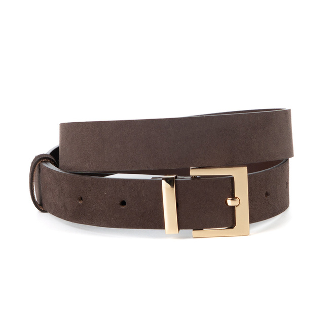 Dámský kožený opasek s italskou sponou 3.30 hnědý