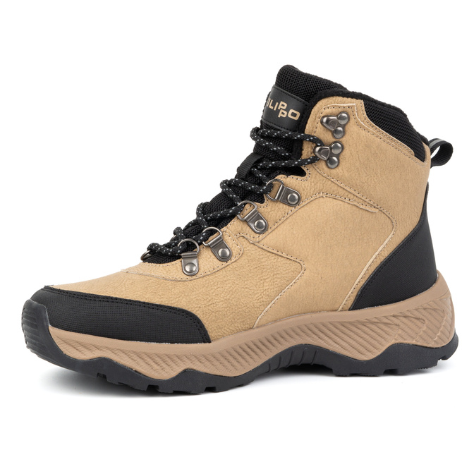 Pánská trekingová zimní kotníková obuv vysoká Filippo MTR6653/24 béžová