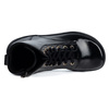 Buty damskie barefoot zimowe skórzane Olivier Liv 1303 ocieplane lakier czarne 