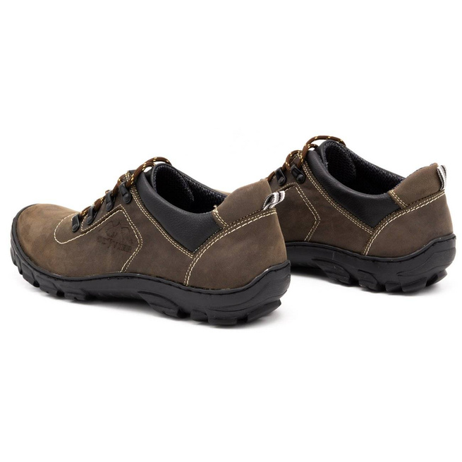 Buty męskie trekkingowe brązowe 7109 - Buty Olivier