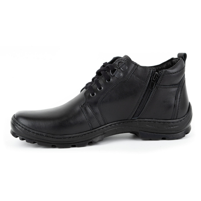Pánské zimní kožené boty JOKER 592 black