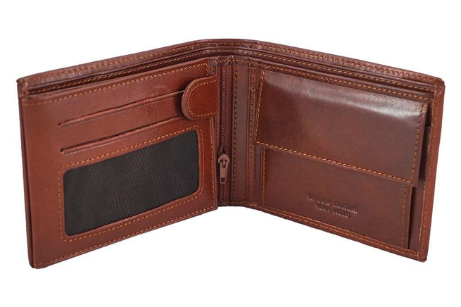 Portfel skórzany męski - Barberini's - Granatowy