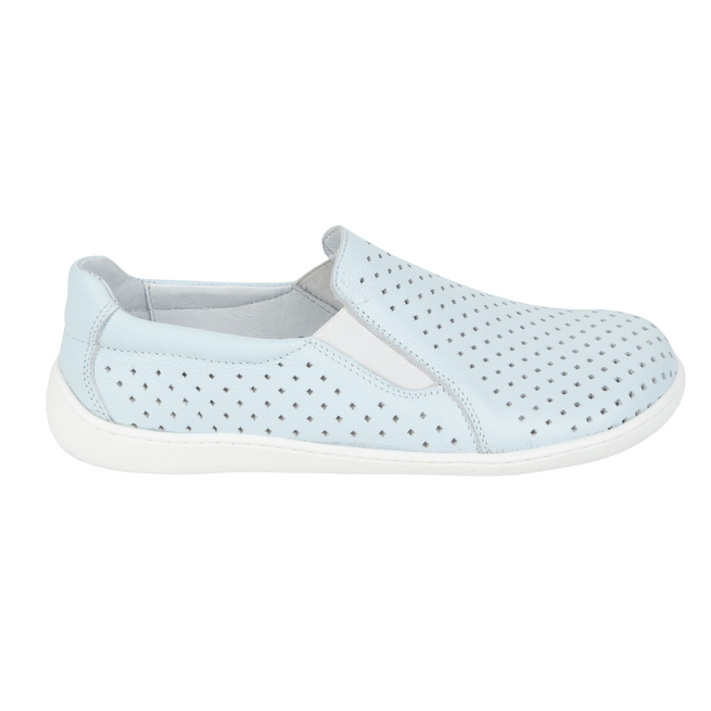 BAREFOOT Dámské minimalistické ažurové nazouváky 1308POL modré