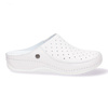 Pollonus dámské žabky potažené kůží white+perforation 5-1415-001
