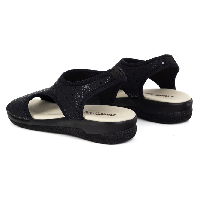 Dámské flexibilní sandály comfooty emma black glossy  