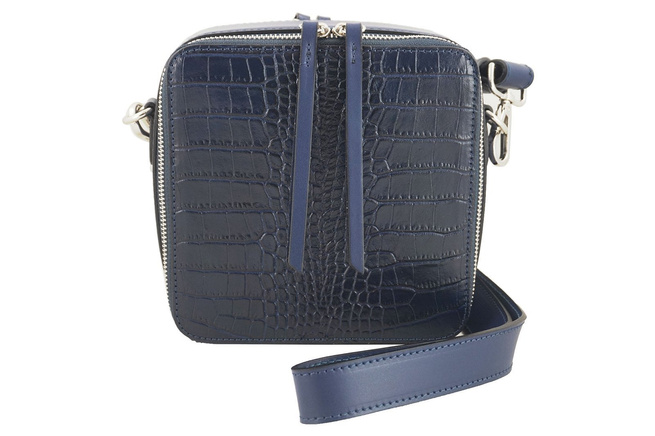 Listonoszka CROCO z szerokim paskiem - Beżowa ciemna