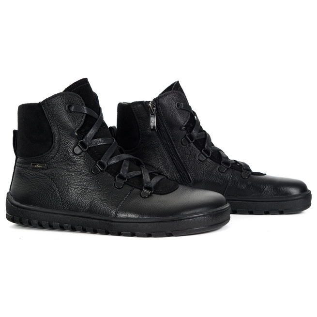 Buty damskie barefoot Madison ocieplane naturalną wełną merino czarne