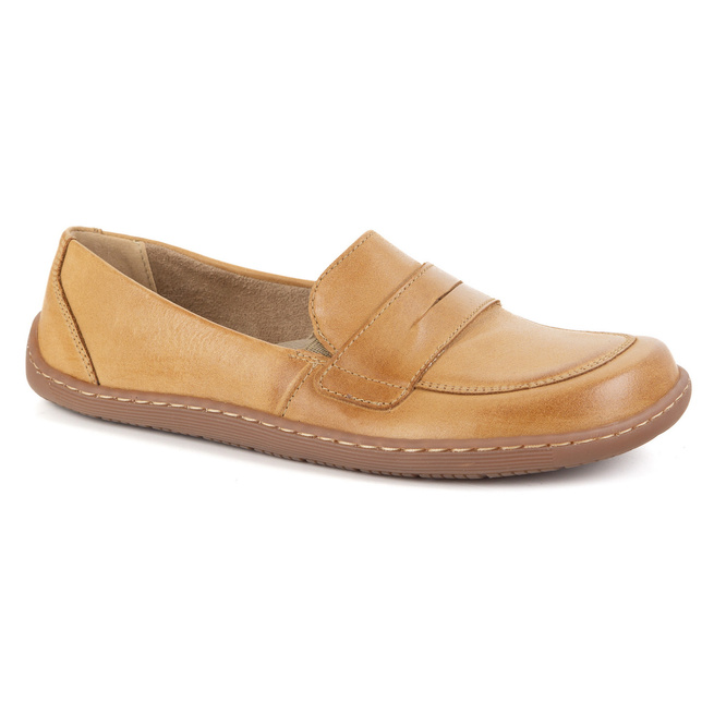 Dámské kožené mokasíny Barefoot minimalistické letní 1280 sand