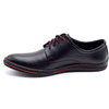 Skórzane buty męskie 295LU czarne z czerwonym