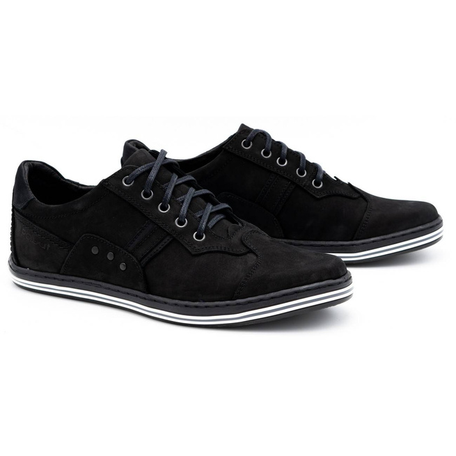 Pánská volnočasová obuv 1801 black nubuck