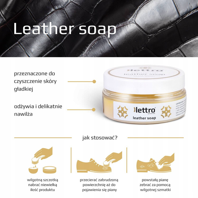 Mýdlo na koženou obuv Lettro s glycerinem 100ml