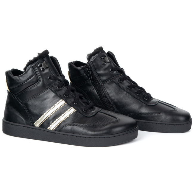 Skórzane buty BAREFOOT damskie zimowe 201MP ocieplane z naturalnej skóry