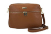 Pojemna torebka skórzana dwukomorowa - Brązowa jasna