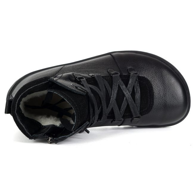 Buty damskie barefoot Madison ocieplane naturalną wełną merino czarne