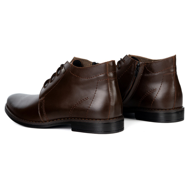 Klasyczne męskie trzewiki skórzane Olivier 337LU – model za kostkę