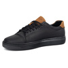 Buty męskie skórzane sneakersy 2109 czarne z brązem