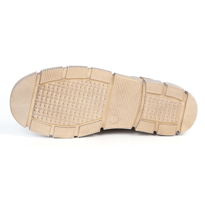 Półbuty damskie sneakersy skórzane 0663W beżowe