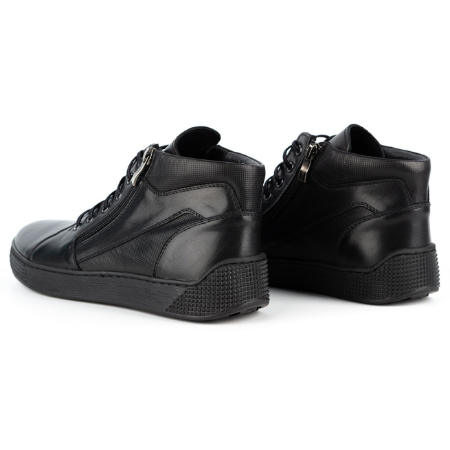 Buty męskie skórzane sneakersy 120SW czarne