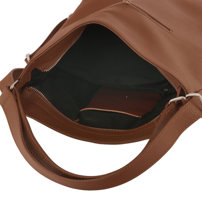 Semišová taška na záda - hnědá