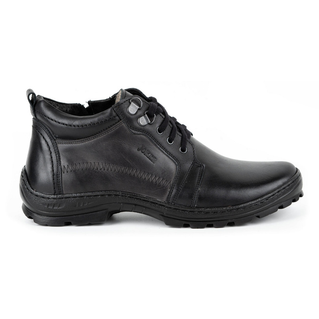 Pánské zimní kožené boty JOKER 592 black