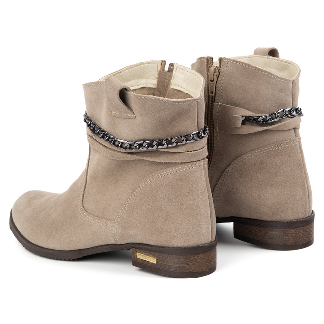 Dámské semišové zateplené boty Luna beige