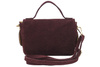 Malá semišová společenská kabelka - bordó