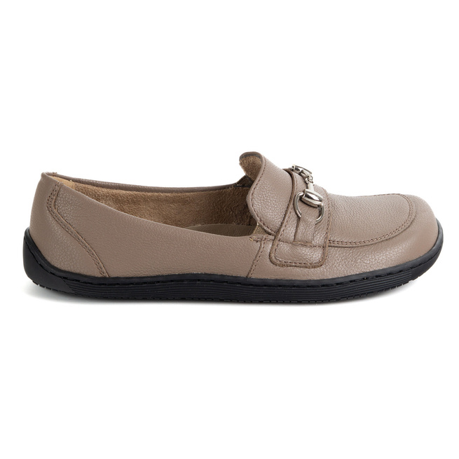 Dámské minimalistické kožené mokasíny Barefoot 1288AR cappuccino