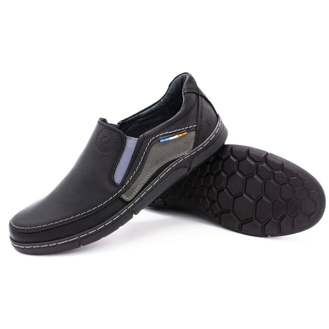 Buty męskie slip-on 283GT czarne