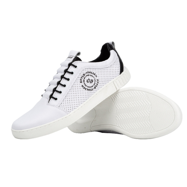 Pánská ležérní kožená obuv 2121P/2 bílá