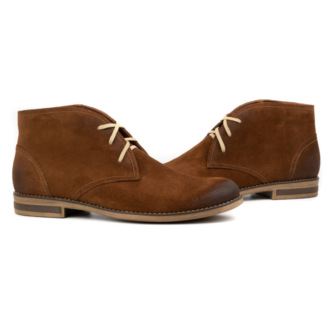 Pánská zateplená semišová obuv 102KAM hnědá