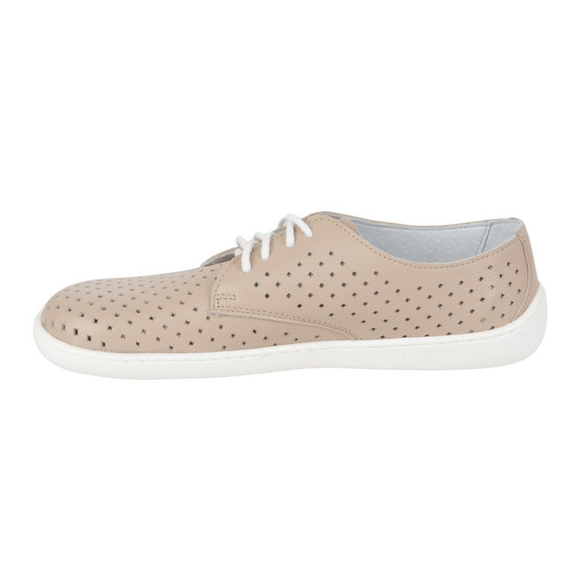 BAREFOOT Damskie minimalistyczne sneakersy 1288POL beż z białym