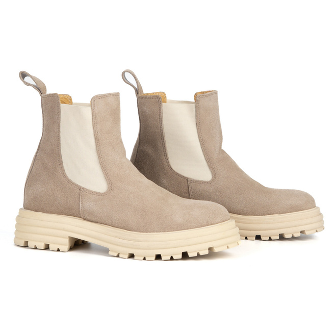 Sztyblety damskie Elise polskie obuwie naturalna skóra wokerowa podeszwa zamszowe