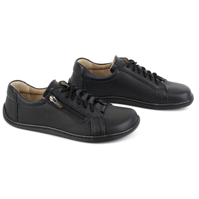 Dámské kožené minimalistické boty barefoot 1242 black
