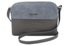 Stylová tříkomorová crossbody kabelka - tmavě šedá