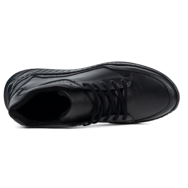 Pánská zateplená kotníková obuv 968MA černá šněrovací