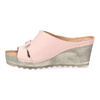 Dámské kožené žabky na platformě Pollonus pink samuel/grey 5-1074-029'2