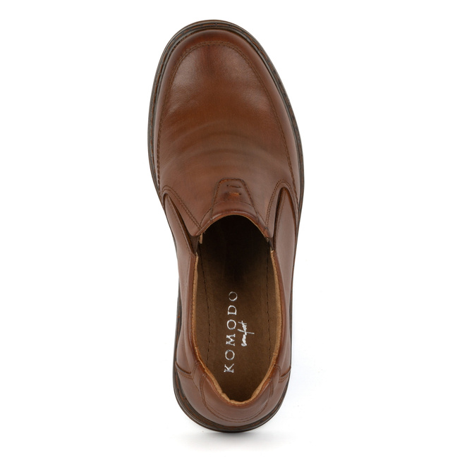 Pánská kožená nazouvací obuv 854K hnědá