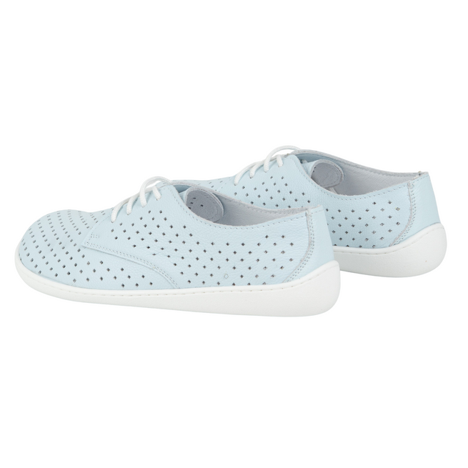 BAREFOOT Dámské minimalistické prolamované boty 1288POL modré