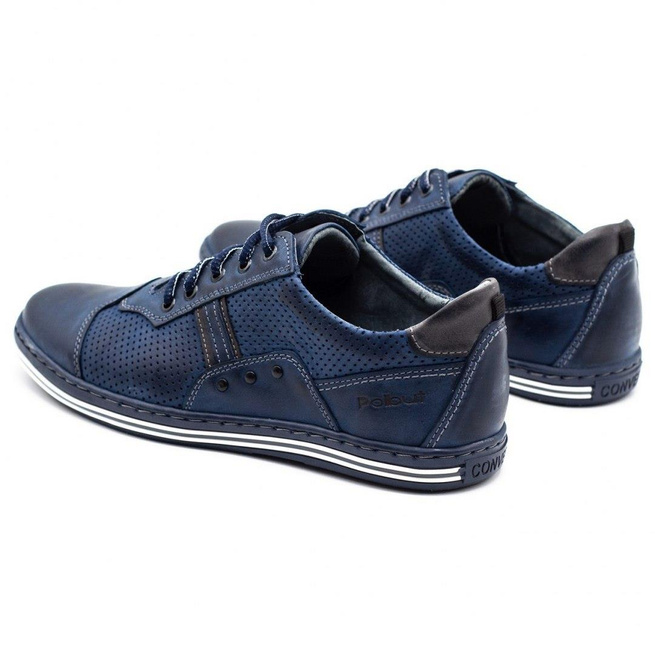 Buty męskie casual 1801P granatowe