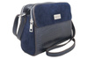 Stylová tříkomorová crossbody kabelka - námořnická modř