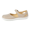 Olivier 1284 dámské barefoot ažurové baleríny - kožené boty se sponou pro každodenní a elegantní styling béžové barvy