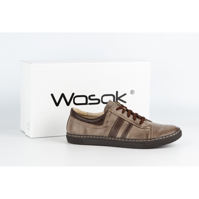 Pánská kožená obuv pro volný čas 0150W hnědá