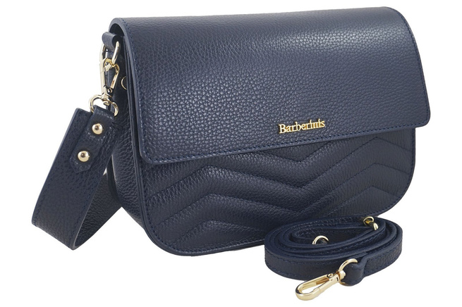 Dámská prošívaná kabelka - postbag - námořnická modrá